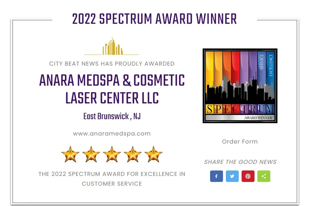 2022 spectrum award winner Anara Medspa NJ